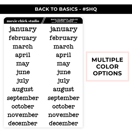 BACK TO BASICS #SHQ LARGE SHEET - NEW RELEASE