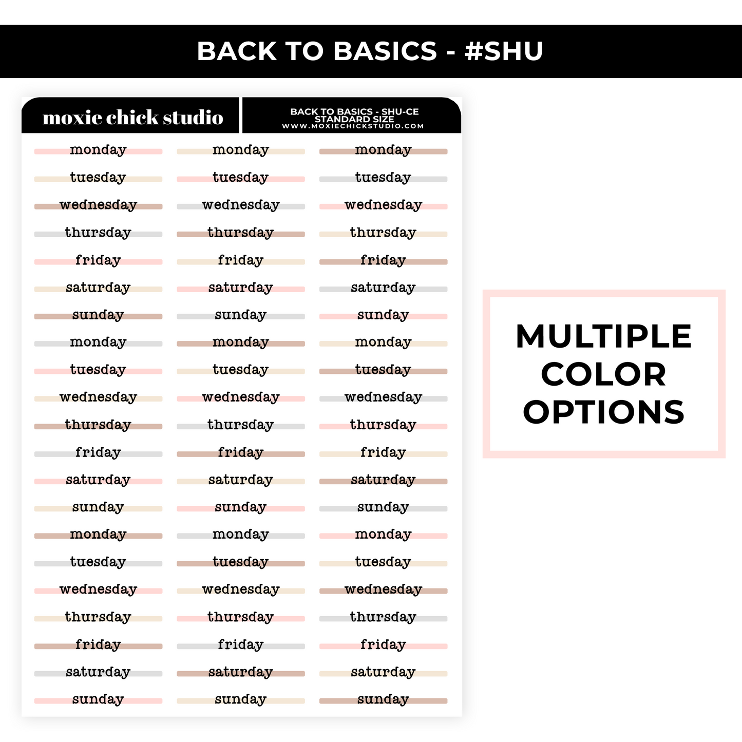 BACK TO BASICS #SHU LARGE SHEET - NEW RELEASE