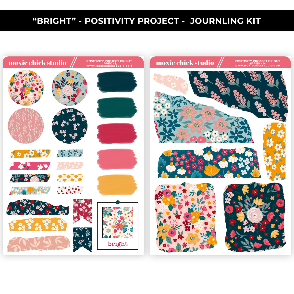 POSITIVITY PROJECT BRIGHT - 2 PAGE JOURNALING KIT - NEW RELEASE