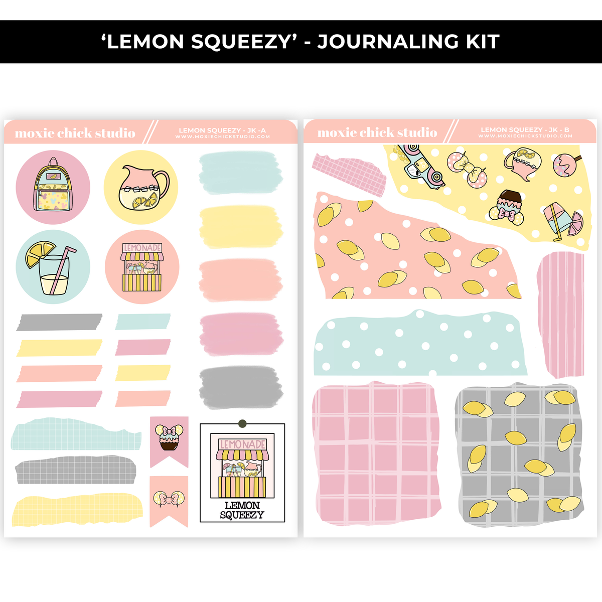 LEMON SQUEEZY - 2 PAGE JOURNALING KIT - NEW RELEASE