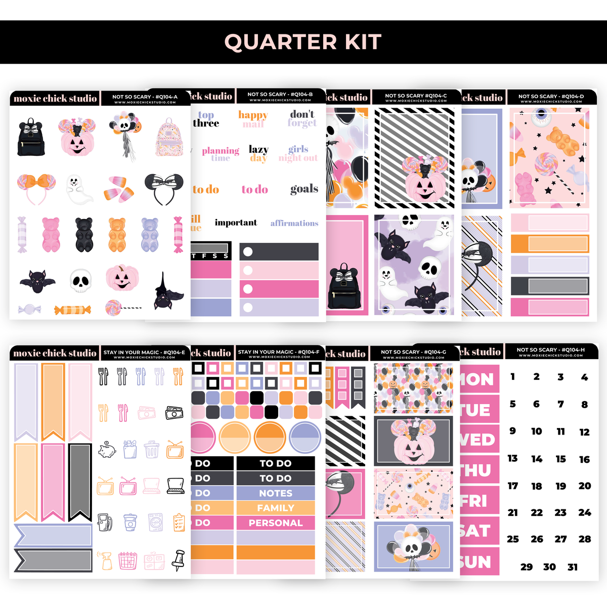 NOT SO SCARY - 8 SHEETS QUARTER KIT / NEW RELEASE