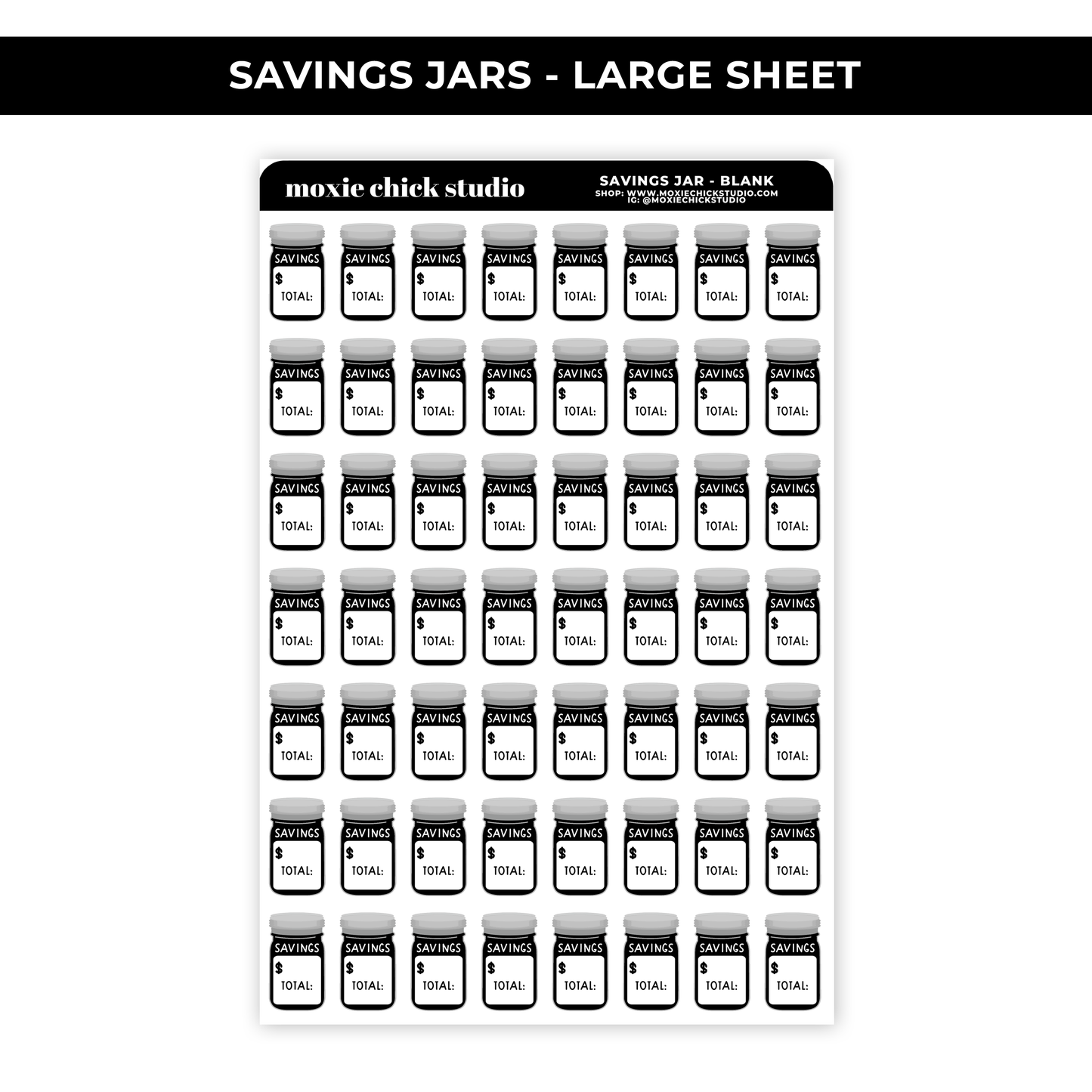SAVINGS JARS - NEW RELEASE