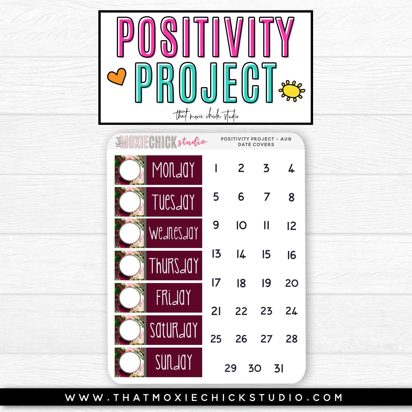 POSITIVITY PROJECT KIT - SELF LOVE // NEW RELEASE - That Moxie Chick Studio