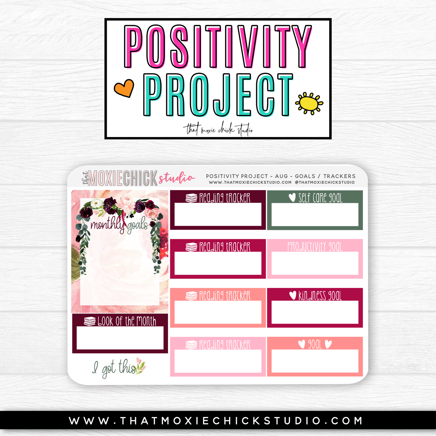 POSITIVITY PROJECT KIT - SELF LOVE // NEW RELEASE - That Moxie Chick Studio