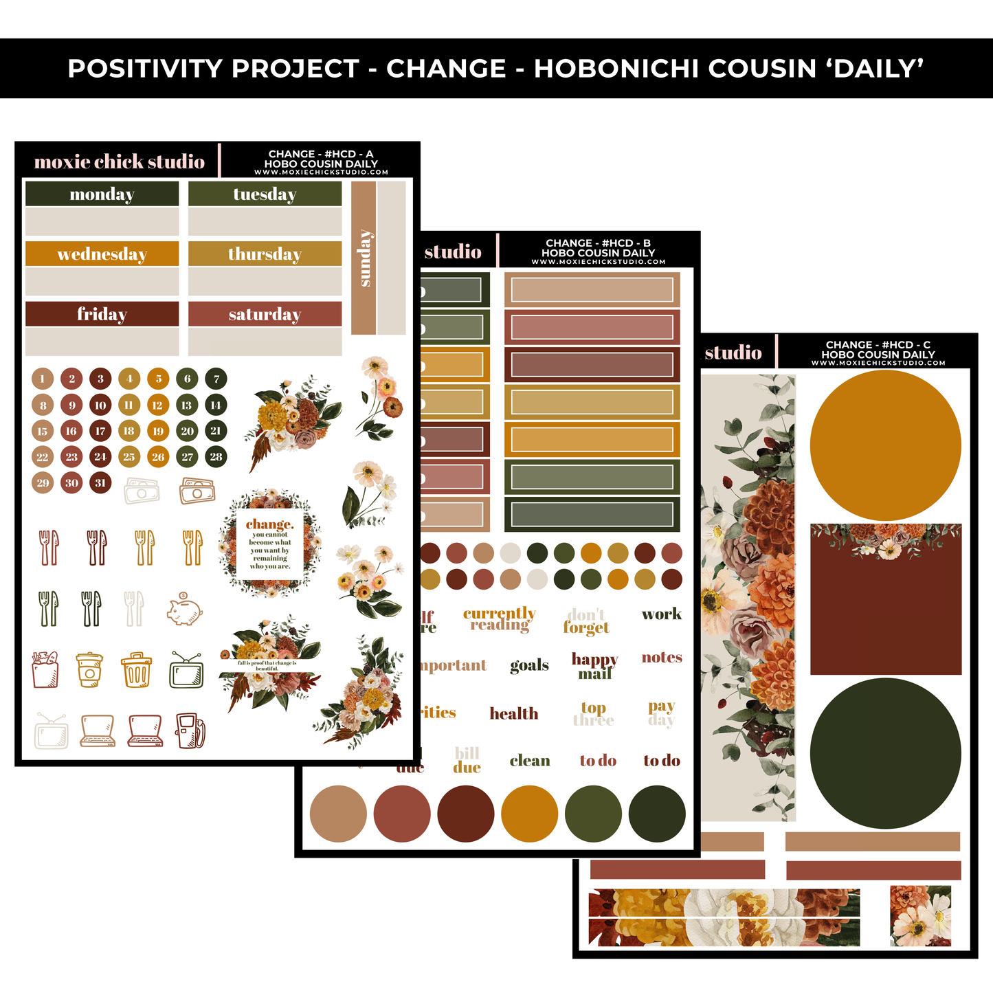 CHANGE 'HOBONICHI COUSIN - DAILY' - POSITIVITY PROJECT KIT - NEW RELEASE