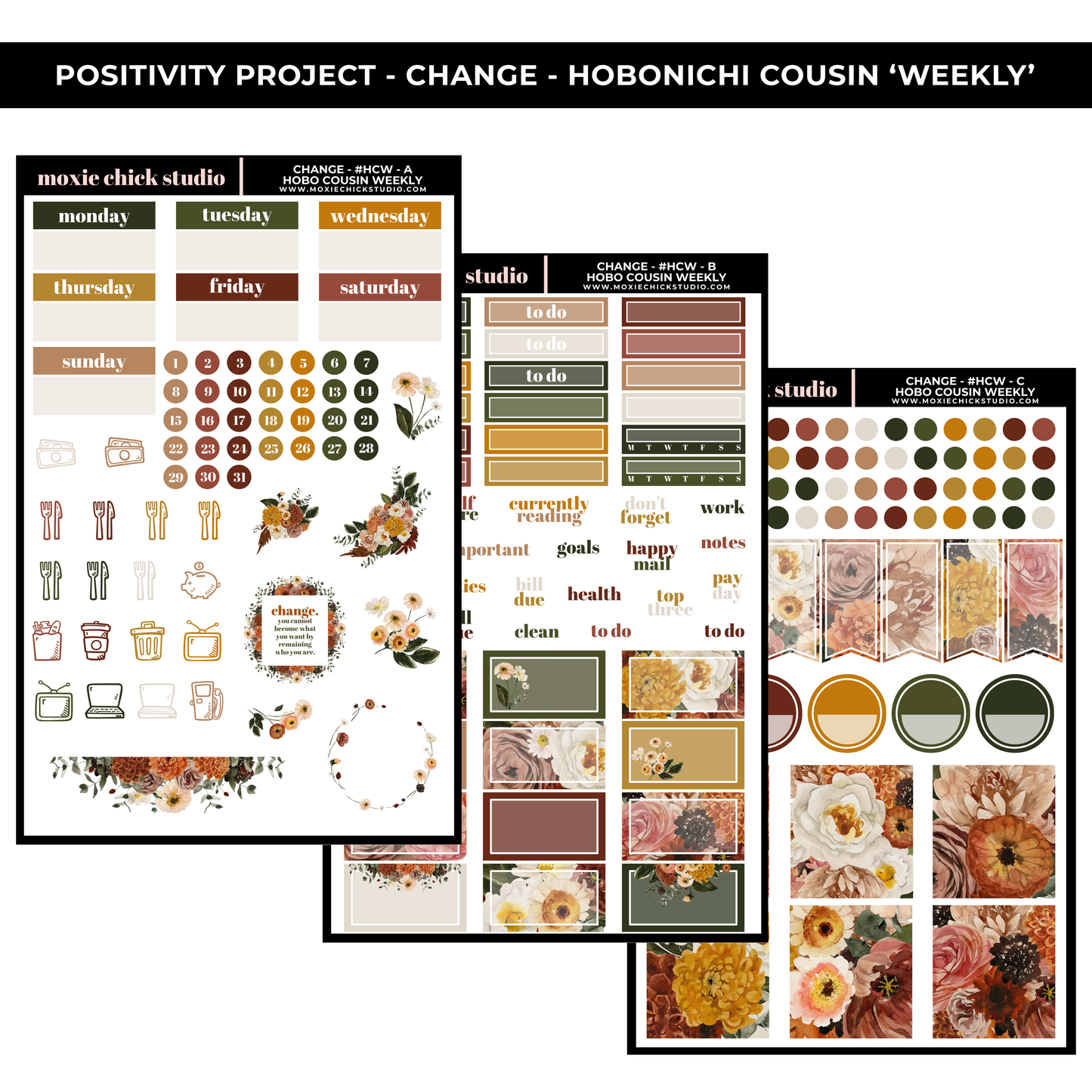 CHANGE 'HOBONICHI COUSIN - WEEKLY' - POSITIVITY PROJECT KIT - NEW RELEASE