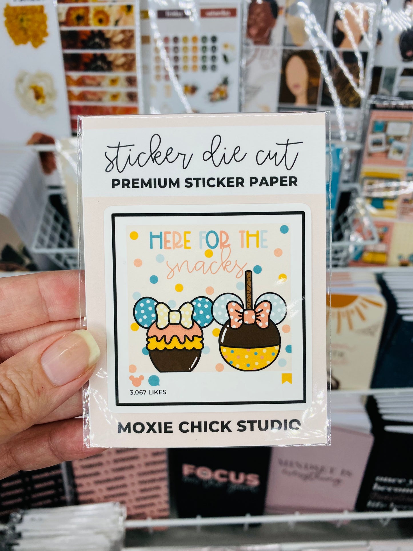 HERE FOR THE SNACKS PREMIUM MATTE 3" DIE CUT