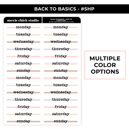 BACK TO BASICS #SHP LARGE SHEET - NEW RELEASE