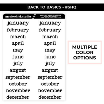 BACK TO BASICS #SHQ LARGE SHEET - NEW RELEASE