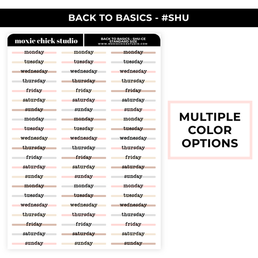 BACK TO BASICS #SHU LARGE SHEET - NEW RELEASE