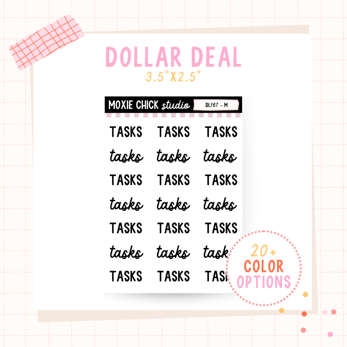 Task Script Sticker Task Script - Dollar Deal Sticker Sheets – Perfect for On-the-Go Plann ...