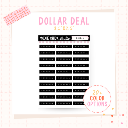 Budget Label Script - Dollar Deal Sticker Sheets – Perfect for On-the-Go Planners & Journals)