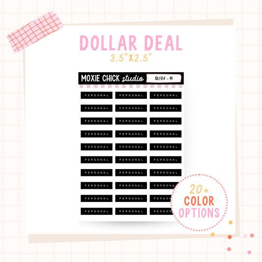 Budget Label Script - Dollar Deal Sticker Sheets – Perfect for On-the-Go Planners & Journals)