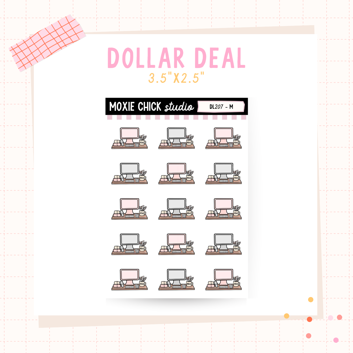 Computer Small Deco - Dollar Deal Sticker Sheets – Perfect for On-the ...
