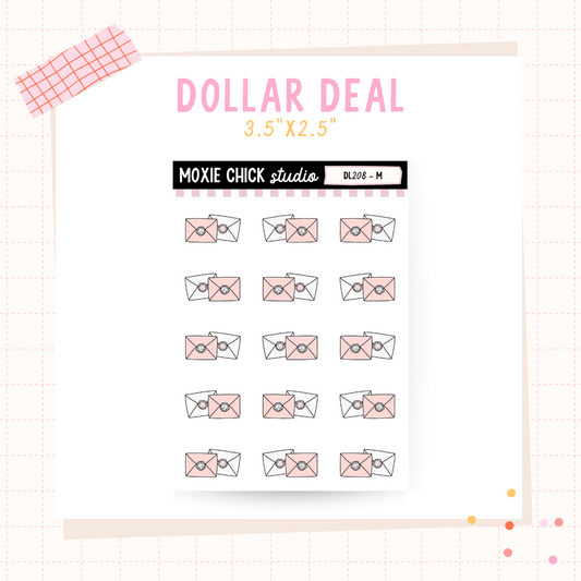 Envelopes - Dollar Deal Sticker Sheets – Perfect for On-the-Go Planners & Journals)