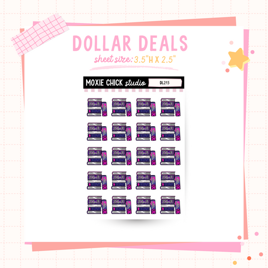 Book stack Sci-Fi - Dollar Deal Sticker Sheets – Perfect for On-the-Go Planners & Journals)