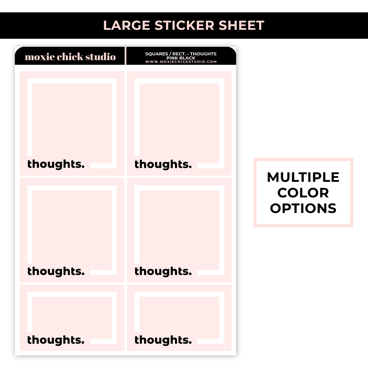 LARGE JOURNALING BOXES - THOUGHTS / LARGE SHEET / NEW RELEASE