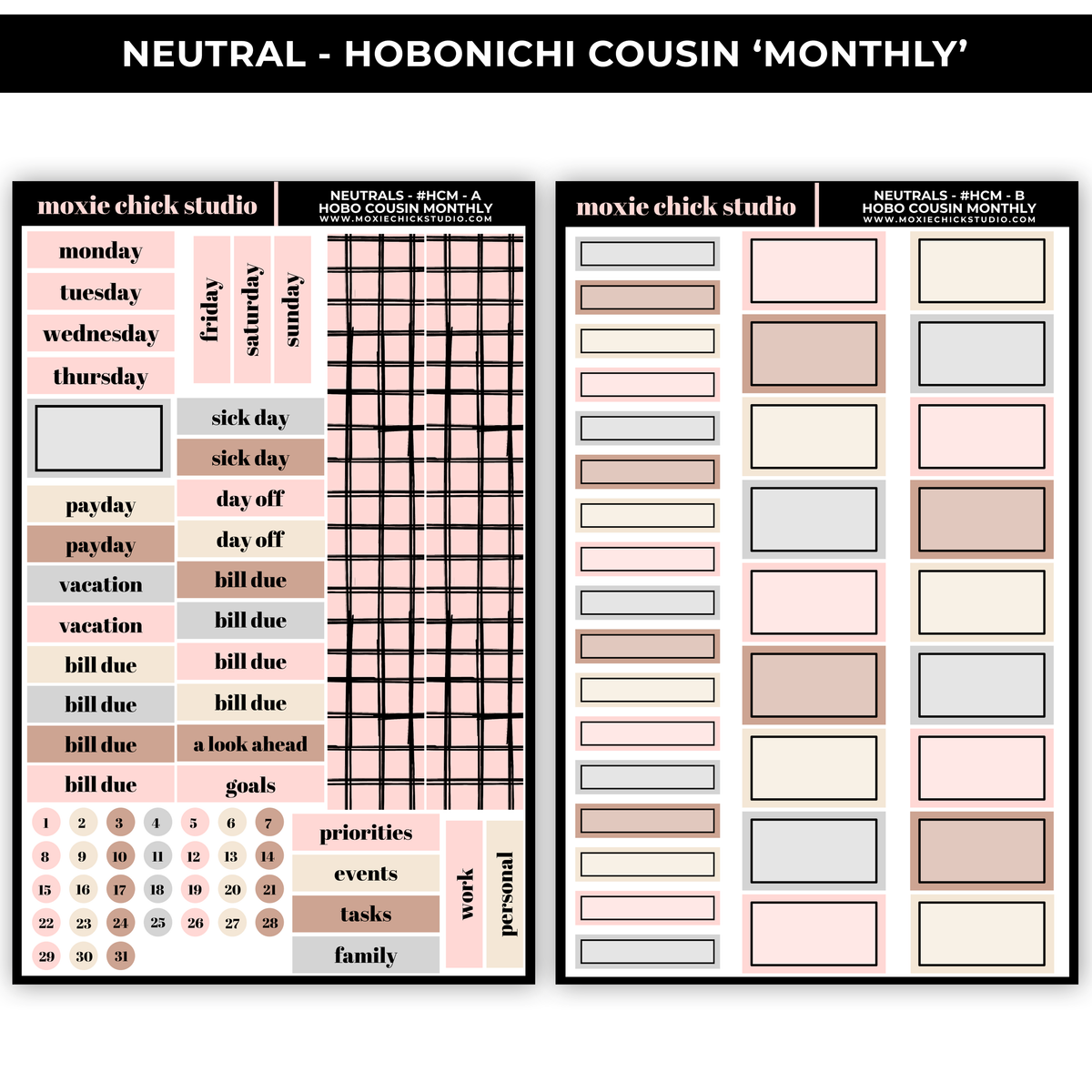 NEUTRAL 'HOBONICHI COUSIN - MONTHLY' - NEW RELEASE