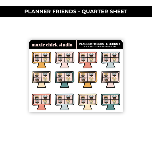 PLANNER FRIENDS - MEETING '3' (HAND DRAWN) - NEW RELEASE