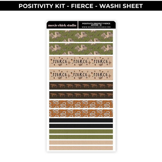 FIERCE POSITIVITY PROJECT - WASHI SHEET - NEW RELEASE