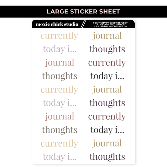 LARGE JOURNALING WORDS "REFLECT" - NEW RELEASE