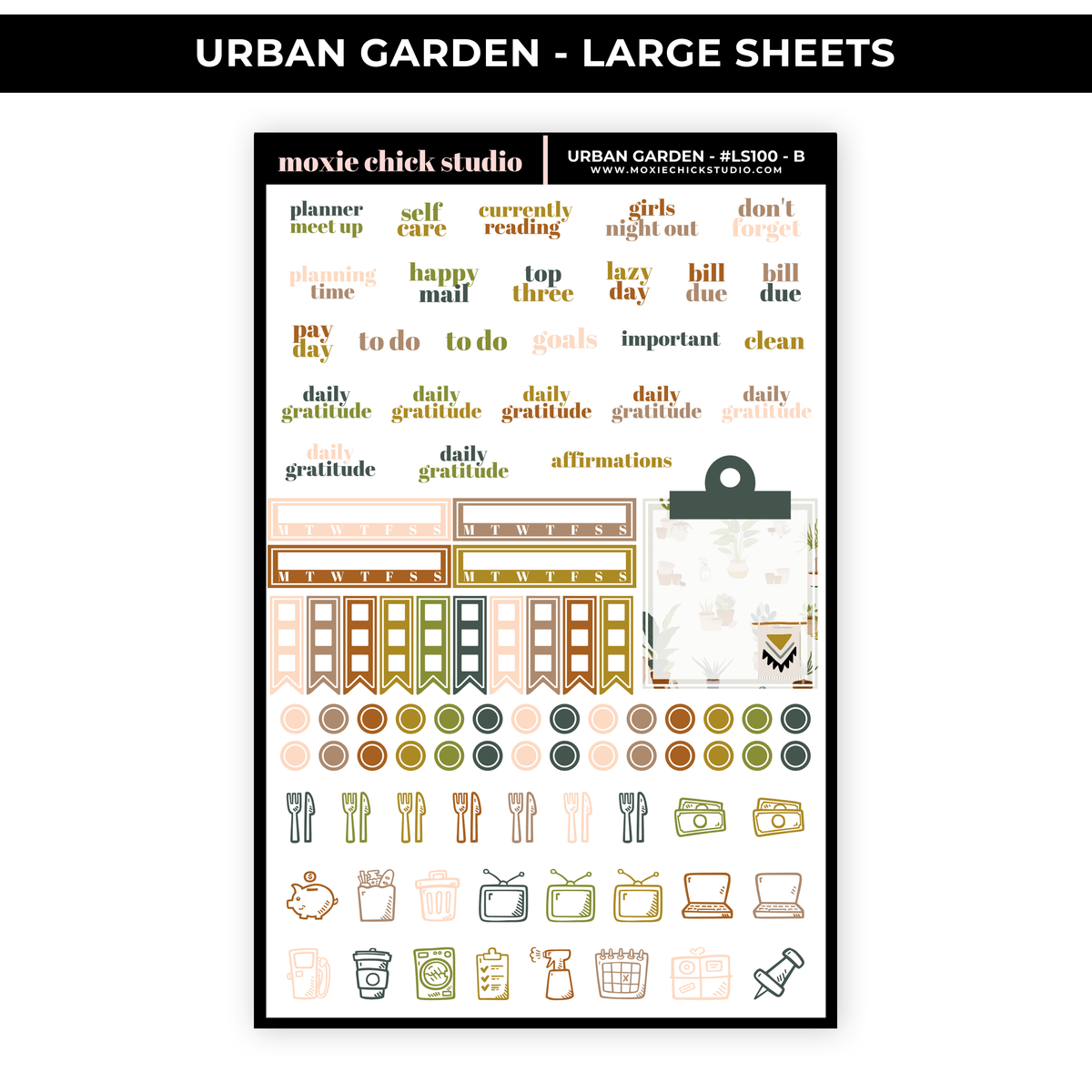 URBAN GARDEN - 5 LARGE SHEETS - NEW RELEASE