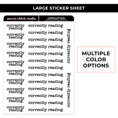 CURRENTLY READING LARGE WORDS - NEW RELEASE