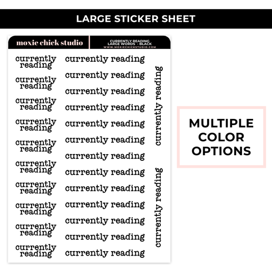 CURRENTLY READING LARGE WORDS - NEW RELEASE