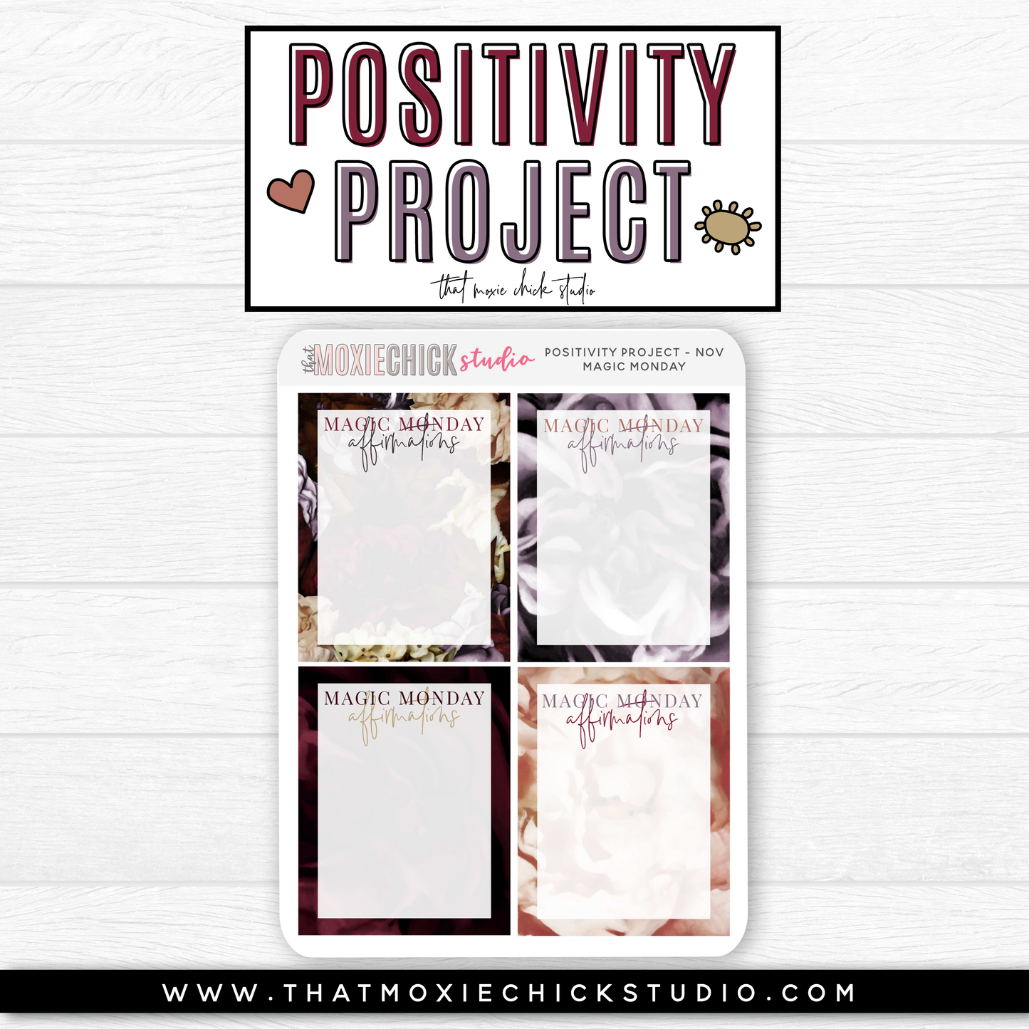 POSITIVITY PROJECT KIT - GRATITUDE // NEW RELEASE - That Moxie Chick Studio