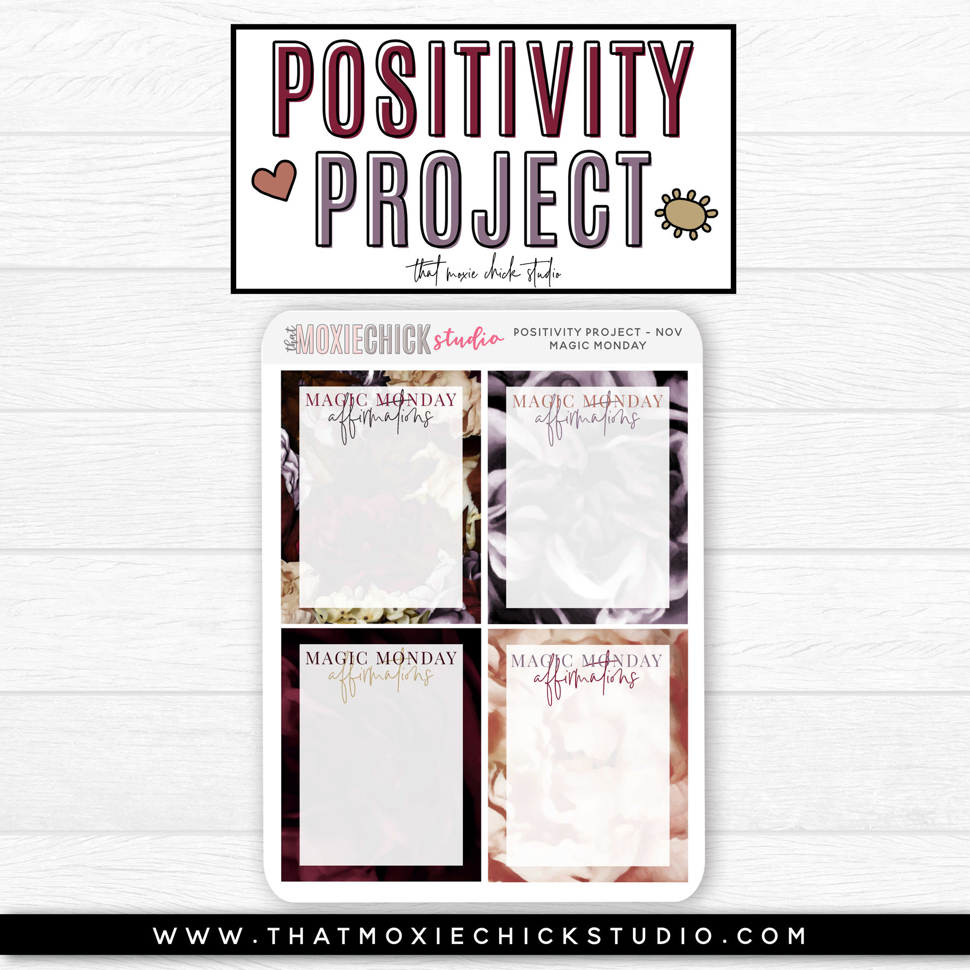 POSITIVITY PROJECT KIT - GRATITUDE // NEW RELEASE - That Moxie Chick Studio