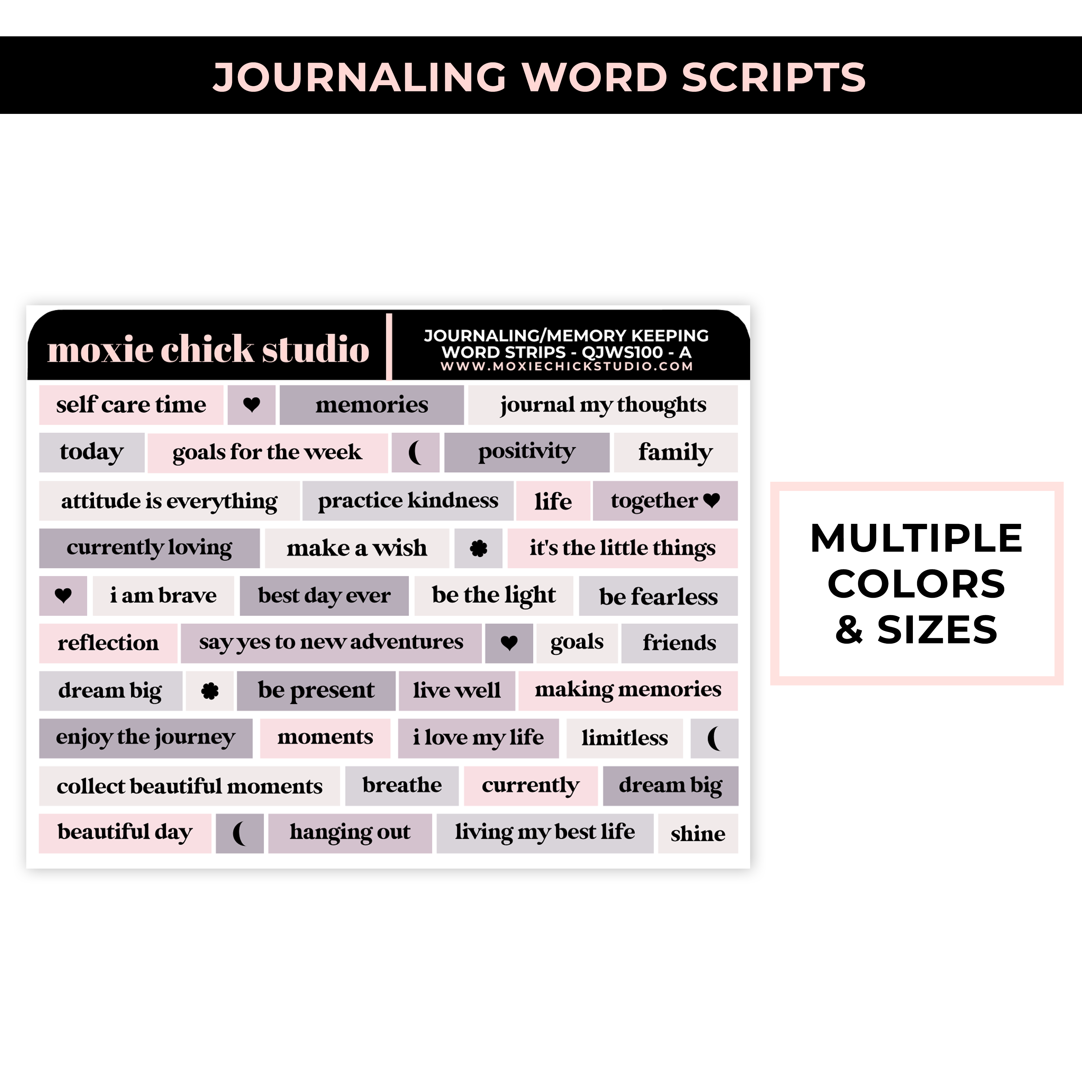 JOURNALING WORD STRIPS - NEW RELEASE – Moxie Chick Studio